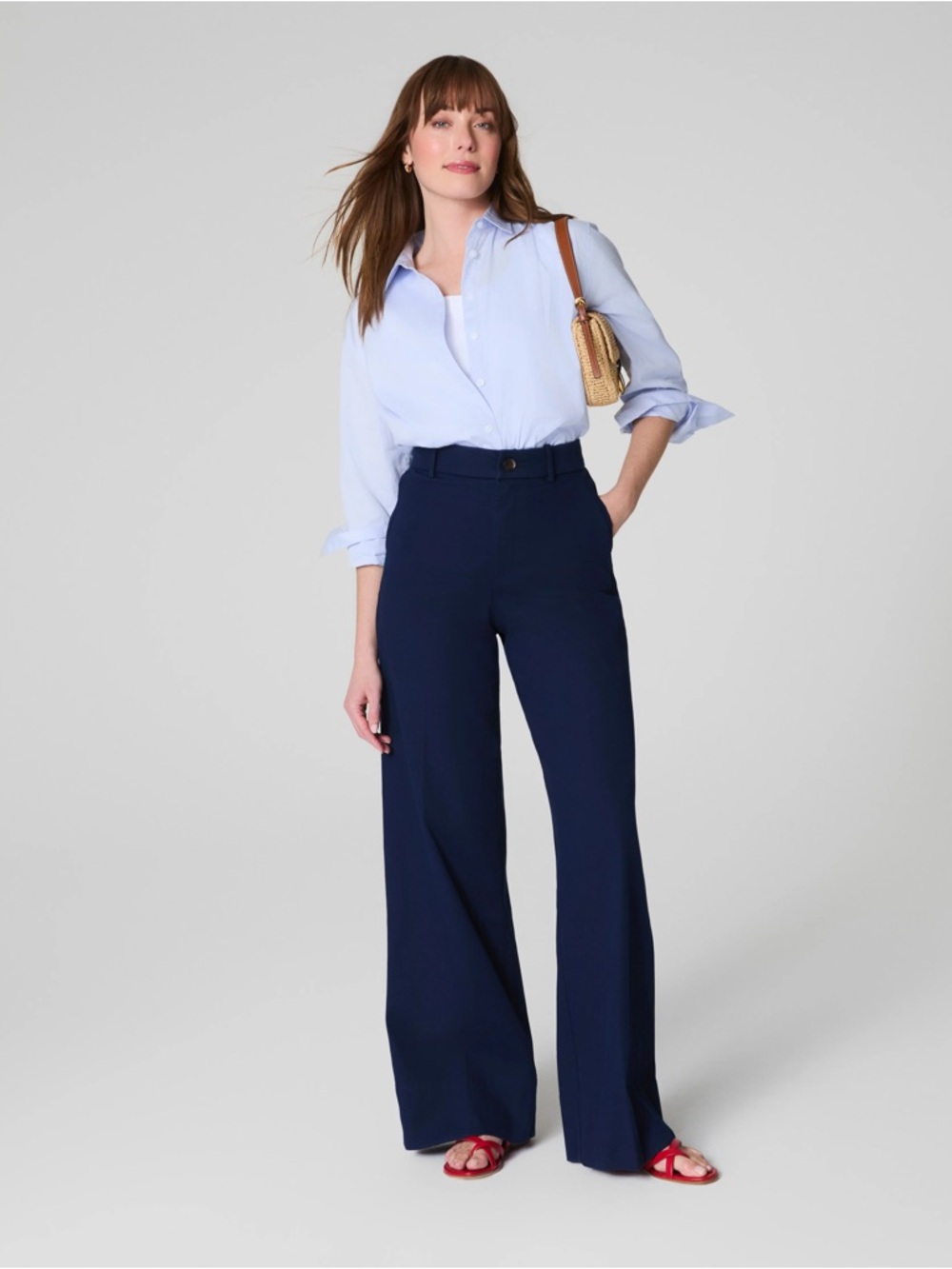 SPANX Supersmooth Wide Leg Stretch Twill Pants High Rise Size 2X